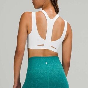 Lululemon High Neck Y-Back Train Sport Bra in White Sz 6
